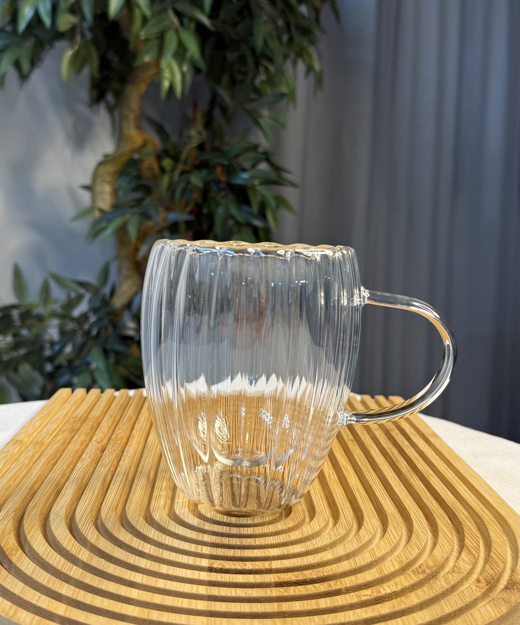 لیوان پیرکس دوجداره راه راه 2 لیوان پیرکس دوجداره راه راه