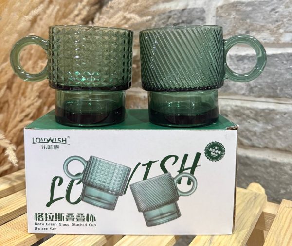 لیوان سبز لاویش طرح استوانه