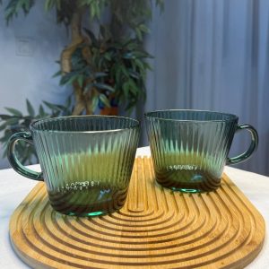 لیوان سبز لاویش طرح مخروط